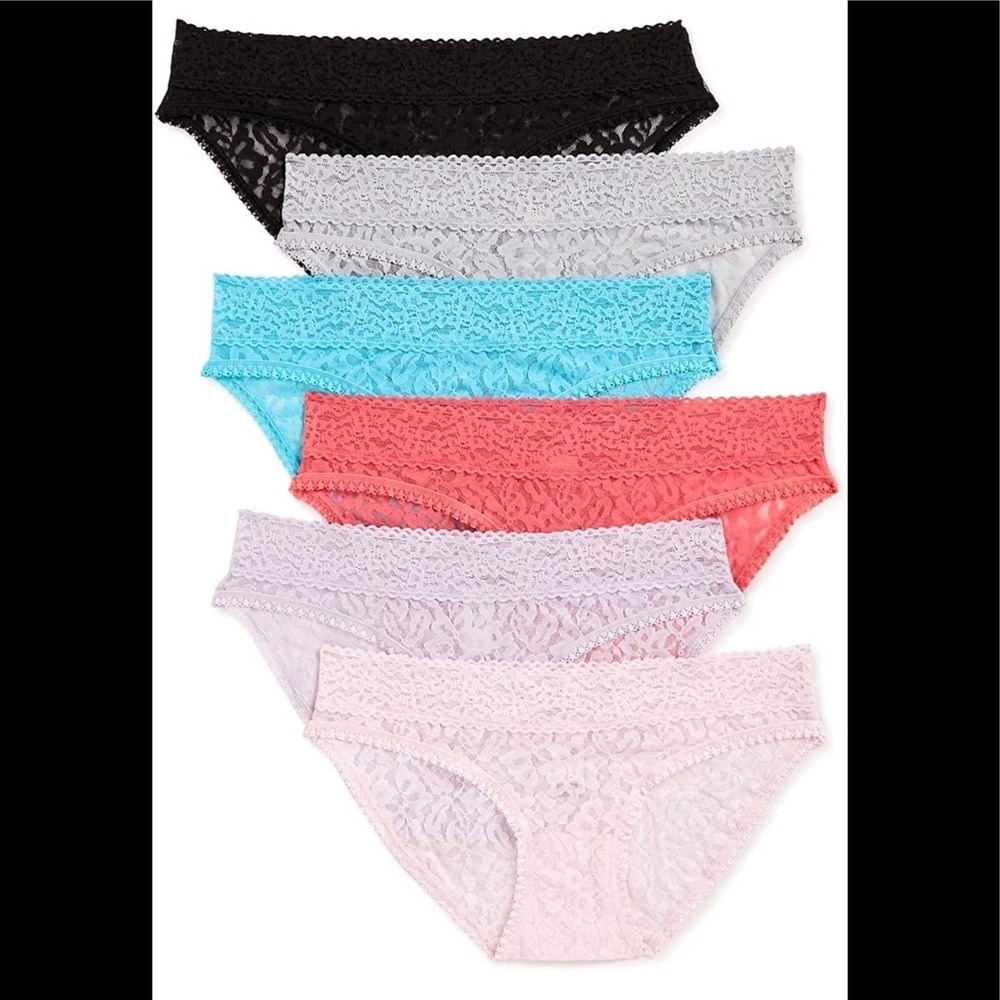 Secret Treasures Lace Bikini Panties 6 pairs XXL
